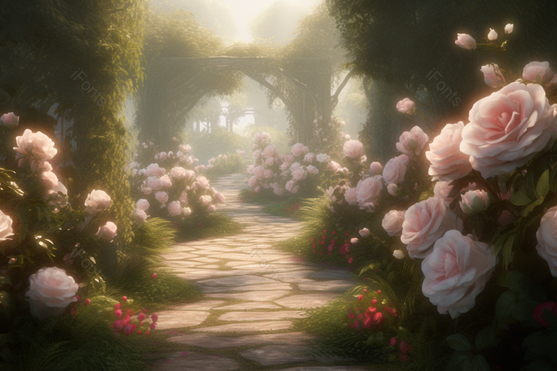 盛开的牡丹花园梦想中的花园,高清,摄影图,摄影图片,图片大全,摄影图免费下载